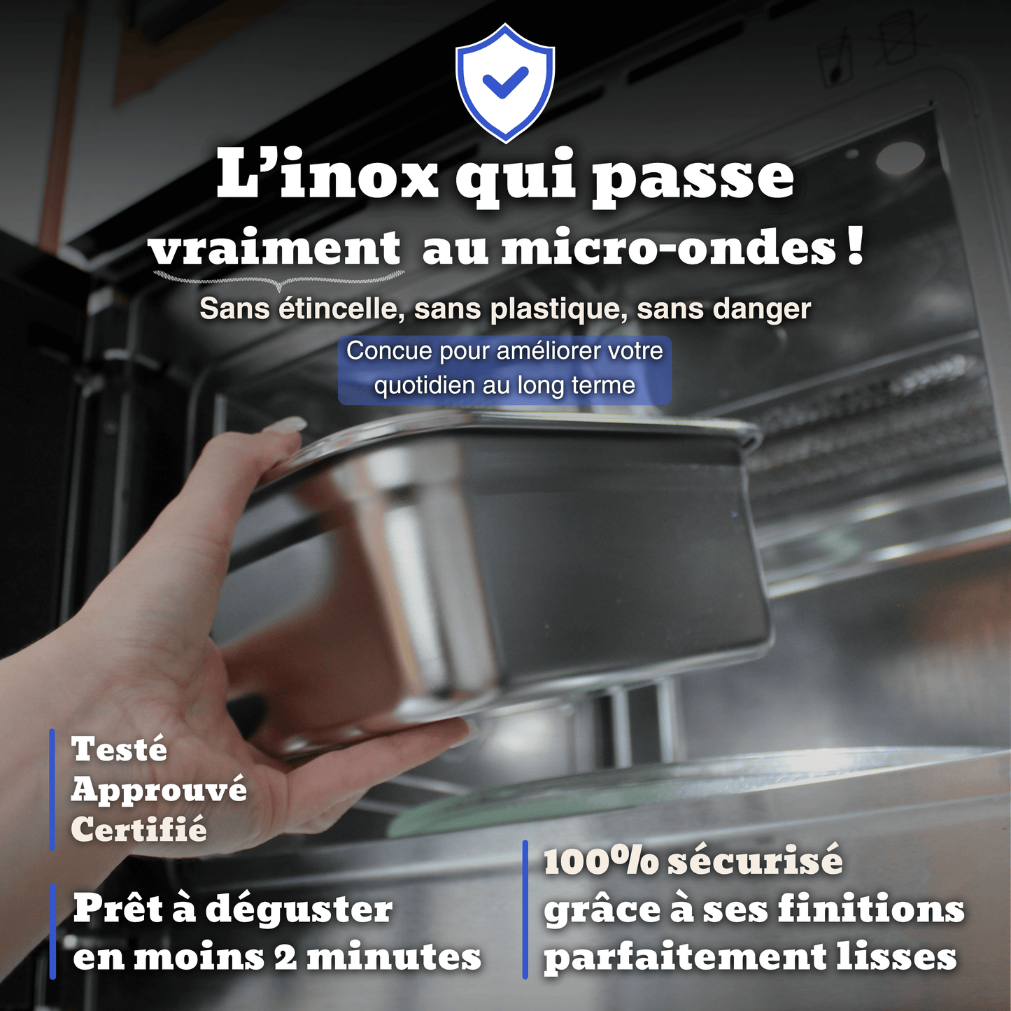Votre boîte en inox micro-ondable